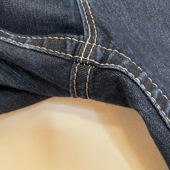 Miss Me Easy Boot Jeans 27 Womens Dark Wash Bling Midrise Denim Flap Pocket - Picture 2 of 7